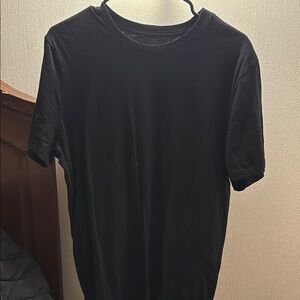 Black Short Sleeve Crew Neck Tee